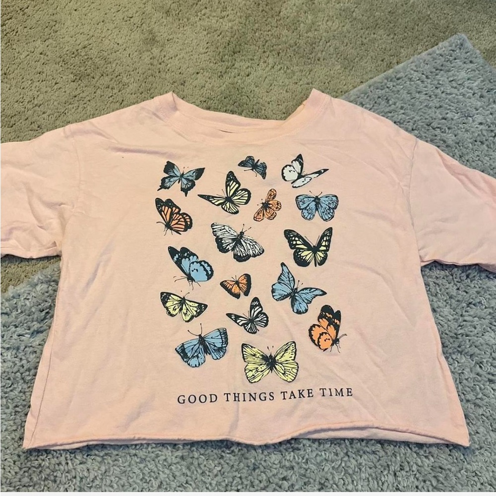 Cold Crush Light Pink Butterfly Tee